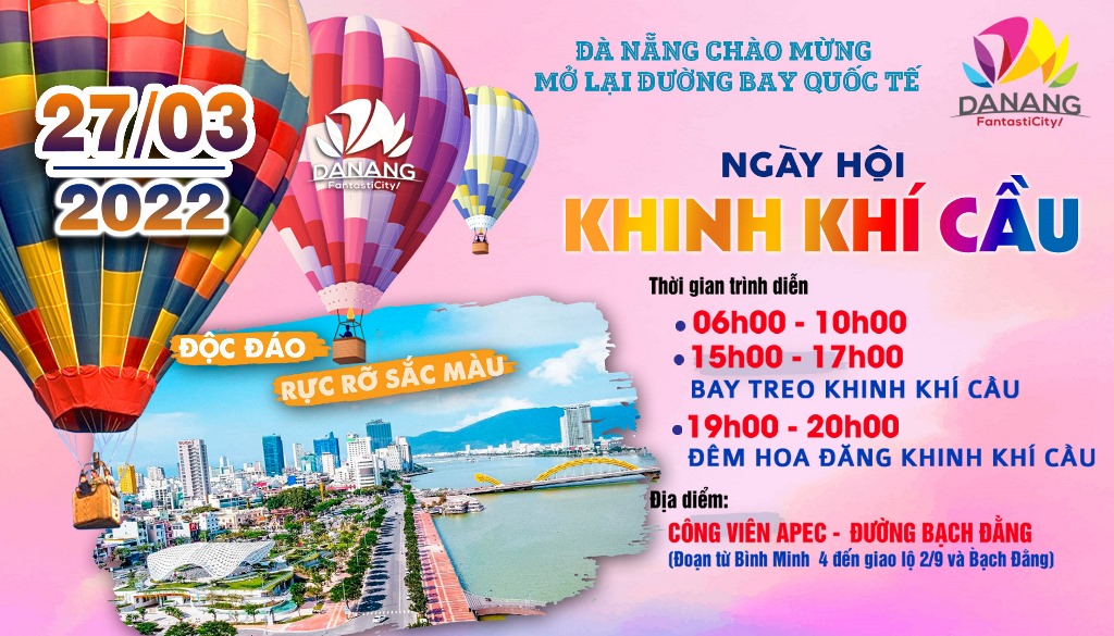 Đà Nẵng đón khách quốc tế trở lại với Ngày hội Khinh khí cầu
