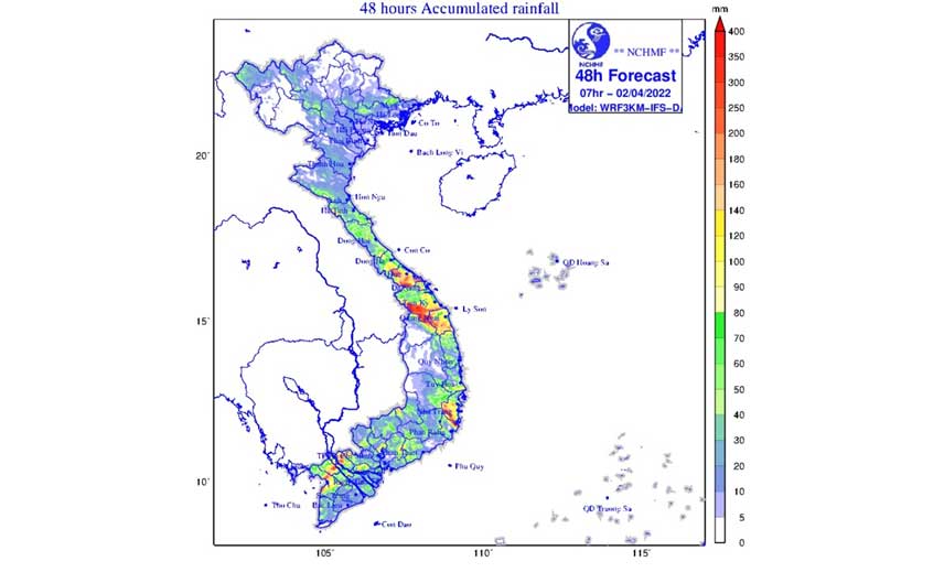Cả nước có mưa, đặc biệt mưa to ở Trung Bộ và Tây Nguyên