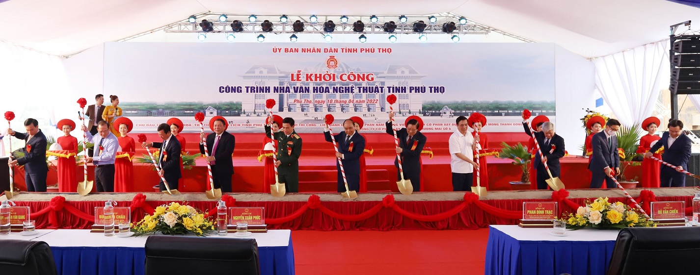 Chủ tịch nước dự khởi công dự án Nhà văn hóa nghệ thuật tỉnh Phú Thọ
