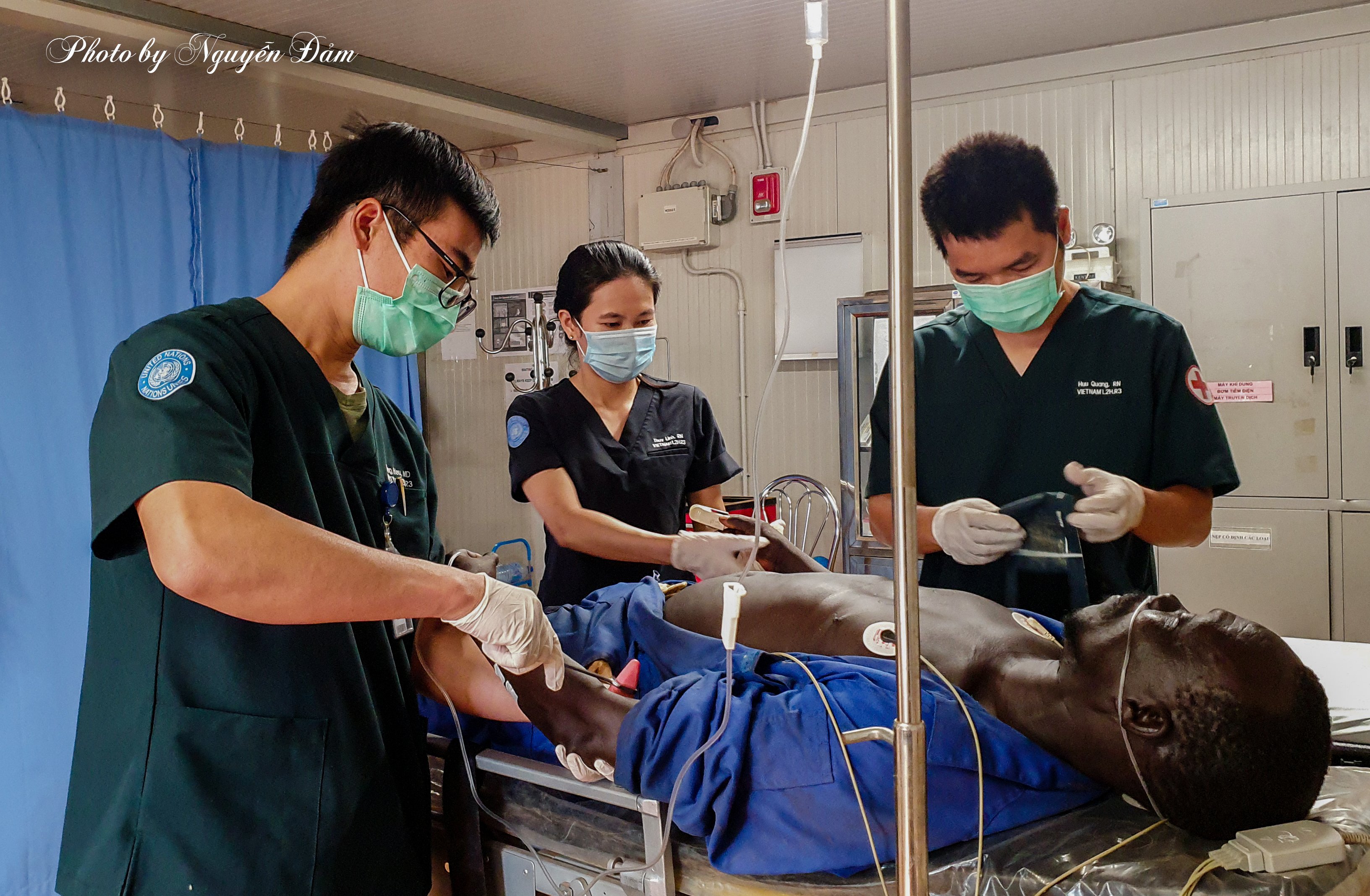 Nhân viên Liên hợp quốc bị đột quỵ não được Bệnh viện dã chiến Việt Nam cấp cứu thành công