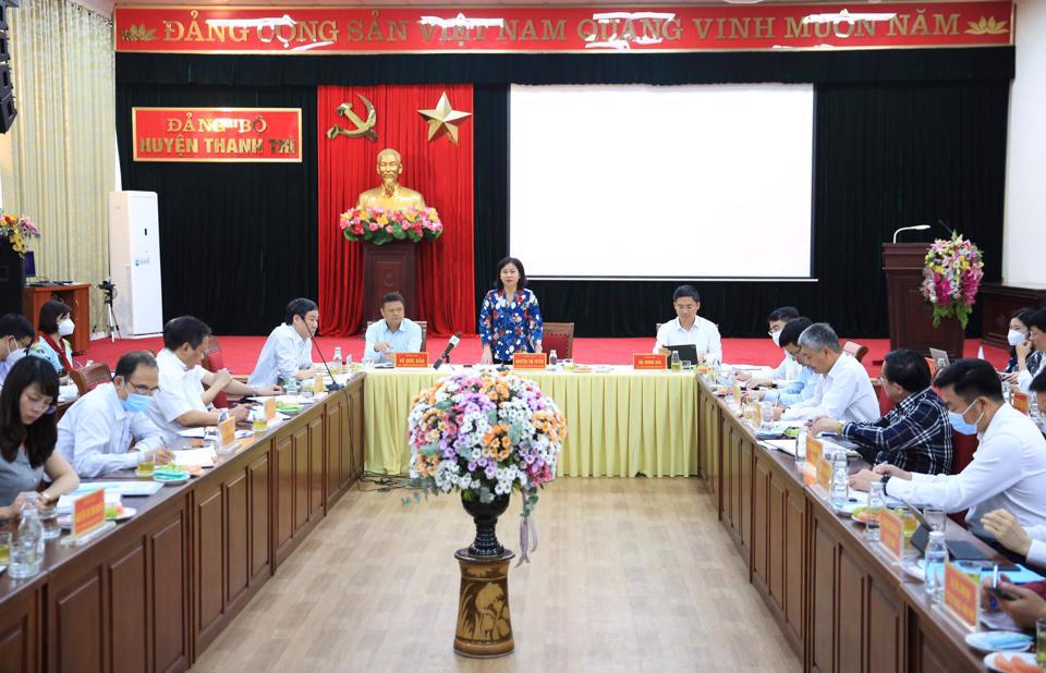 Rà soát lại toàn bộ các tiêu chí phát triển huyện Thanh Trì lên quận năm 2025