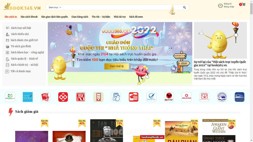 Hội sách trực tuyến 2022 diễn ra từ ngày 19 4 đến hết 20 5