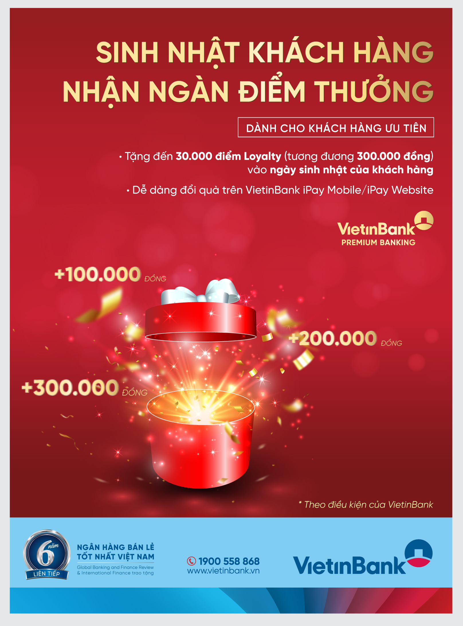 VietinBank tặng hơn 8 tỷ đồng chúc mừng sinh nhật khách hàng ưu tiên