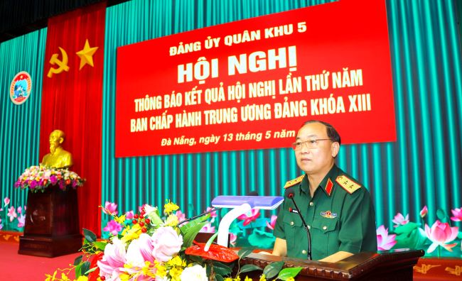 Quân khu 5 Thông báo nhanh kết quả Hội nghị Trung ương 5 khóa XIII
