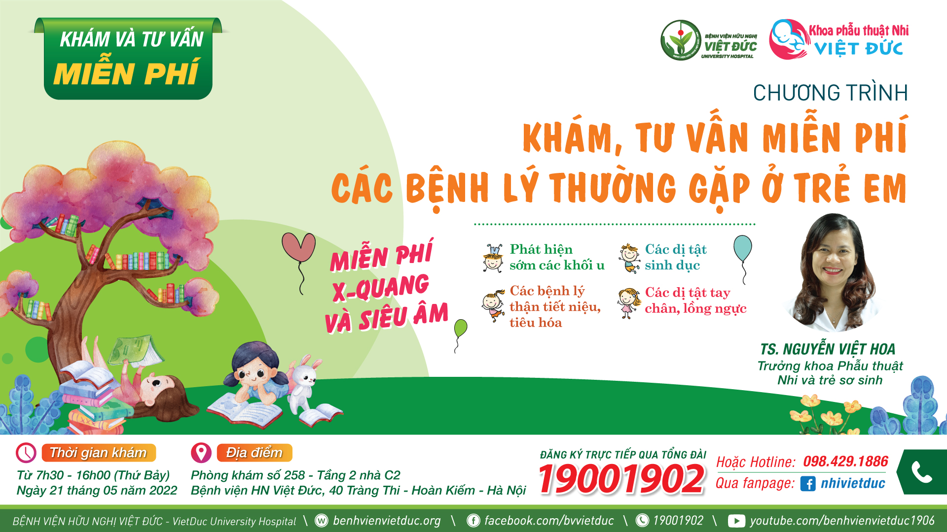 Khám, tư vấn miễn phí các bệnh lý thường gặp ở trẻ em