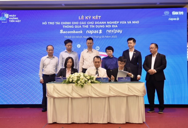 Ký kết biên bản ghi nhớ giữa NAPAS, Sacombank và NextPay