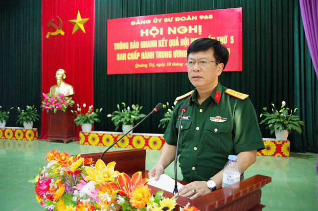 Quân khu 4 Thông báo nhanh kết quả Hội nghị Trung ương 5, khóa XIII