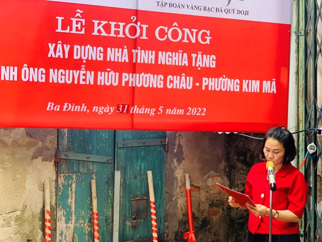 Khởi công nhà tình nghĩa trị giá 200 triệu đồng cho hộ gia đình khó khăn tại Kim Mã, Ba Đình, Hà Nội