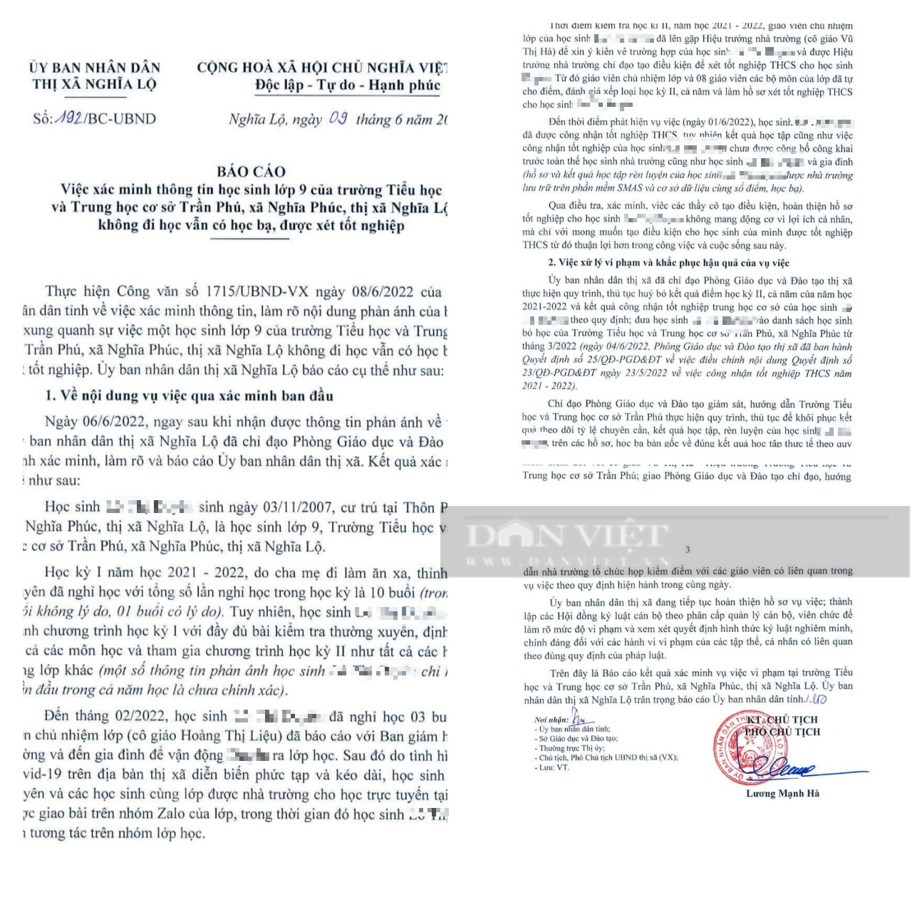 Xử lý thông tin liên quan “Học sinh không đi học vẫn tốt nghiệp” tại Yên Bái