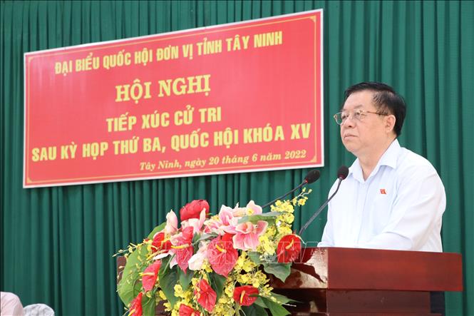 Trưởng Ban Tuyên giáo Trung ương Nguyễn Trọng Nghĩa tiếp xúc cử tri tại Tây Ninh

​