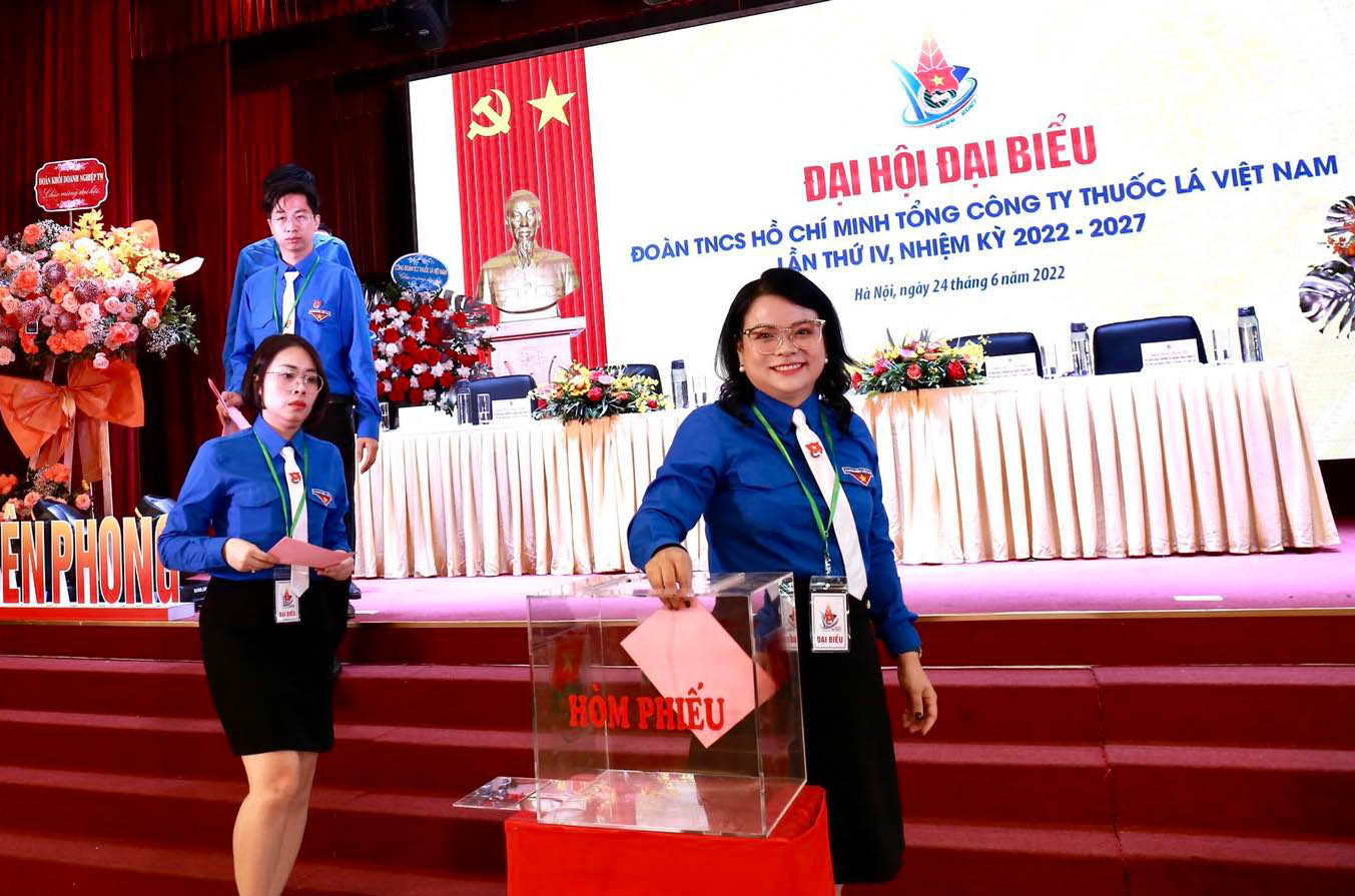 Đồng chí Trần Thu Hà tái đắc cử Bí thư Đoàn Thanh niên Vinataba, nhiệm kỳ 2022 - 2027