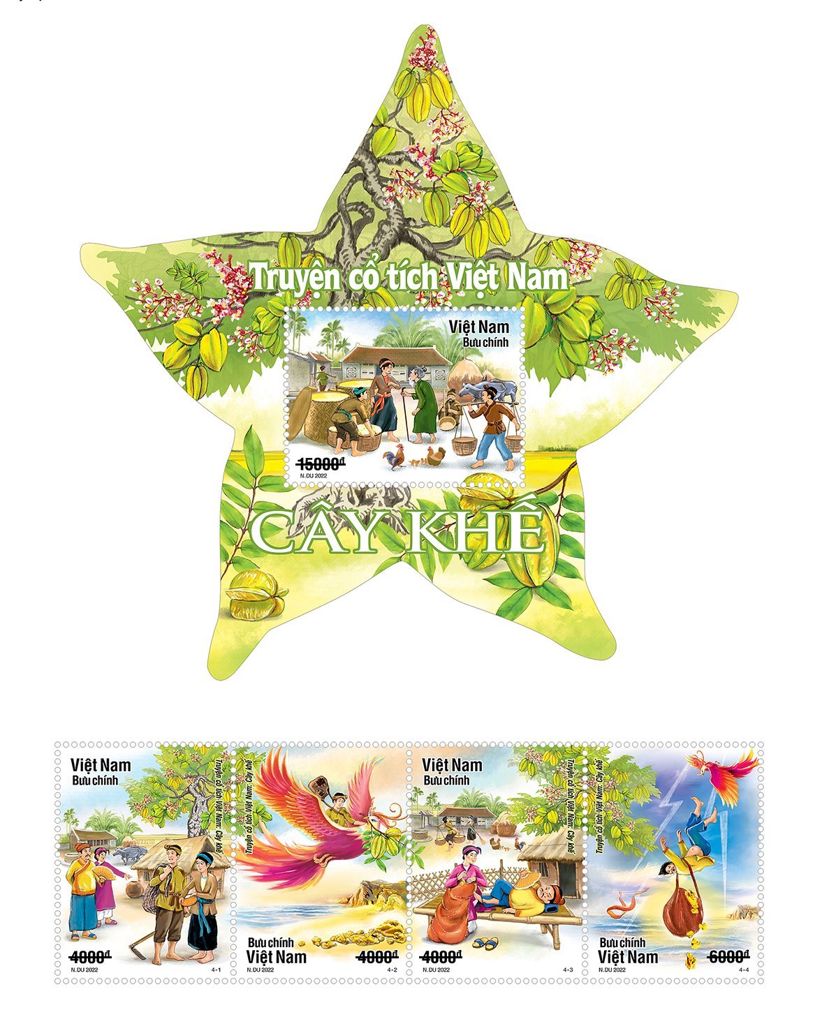 Phát hành bộ tem “Truyện cổ tích Việt Nam Cây khế”