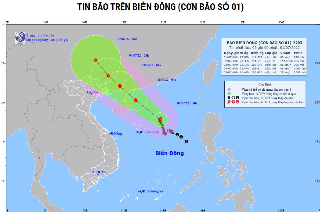 Bão Chaba cơn bão số 1 tiếp tục mạnh lên và tiến vào bờ