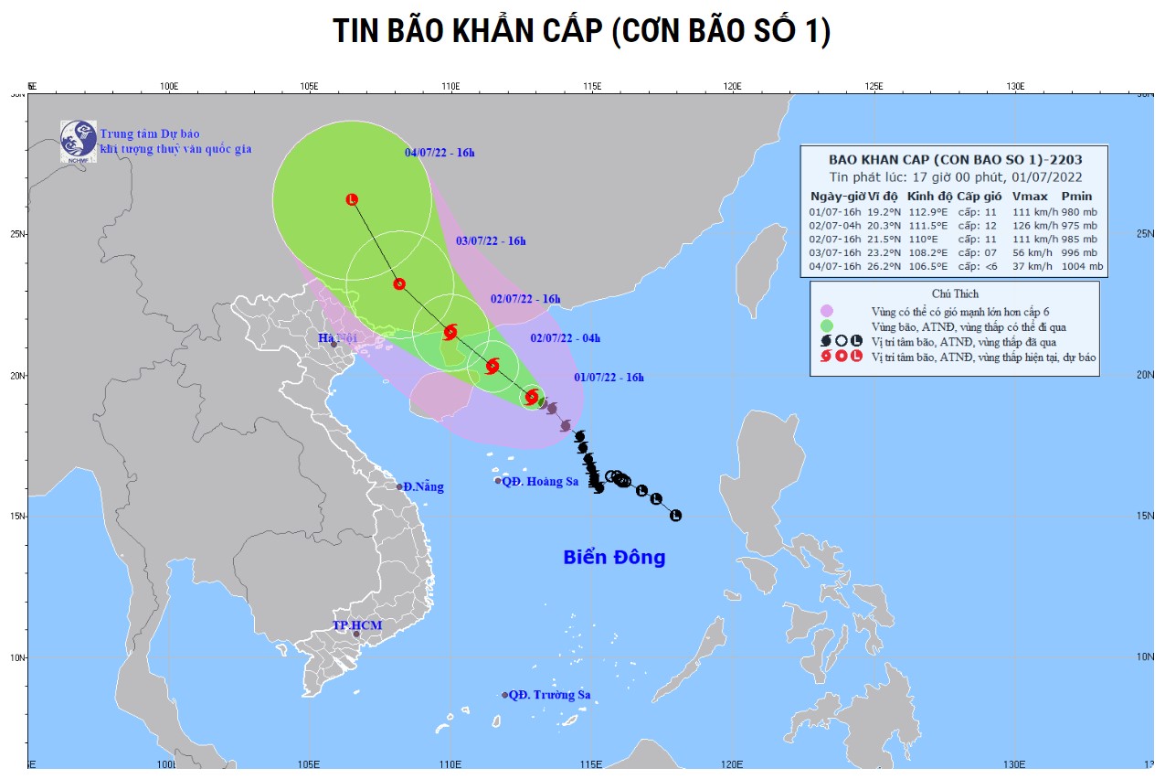 Bão Chaba mạnh cấp 11, giật cấp 14, vẫn có khả năng mạnh thêm