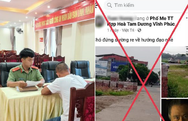 Vĩnh Phúc Xử phạt trường hợp đăng tải thông tin xúc phạm CSGT
