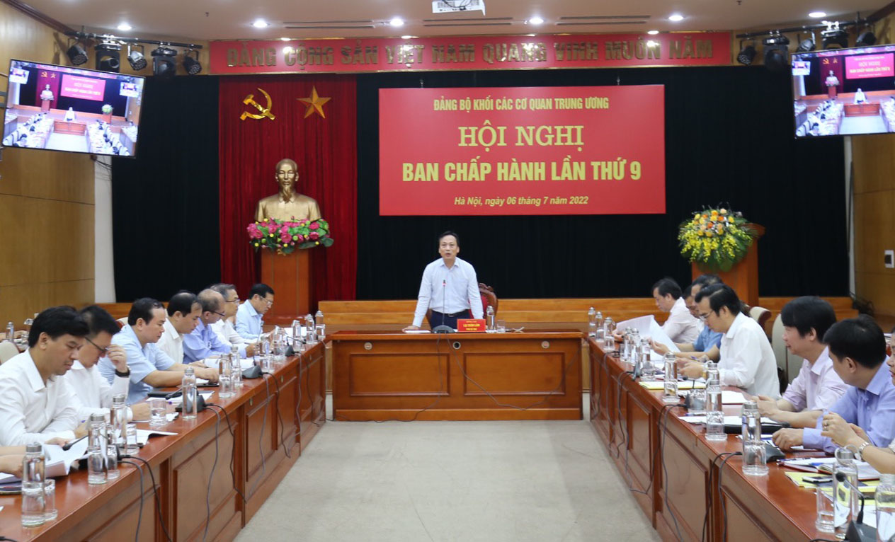 Đảng bộ Khối các cơ quan Trung ương triển khai nhiệm vụ trọng tâm 6 tháng cuối năm 2022