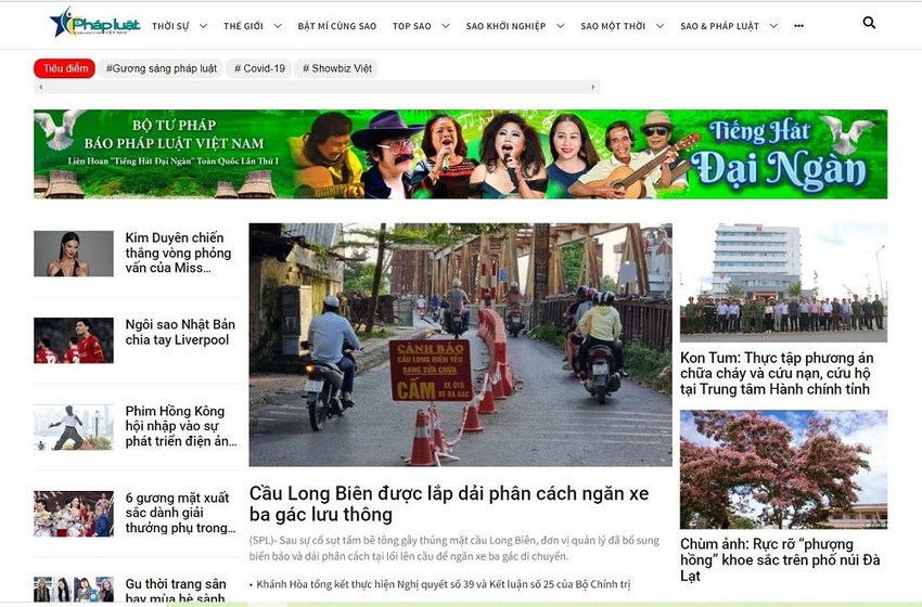 Đình bản 3 tháng đối với Báo Pháp luật Việt Nam điện tử