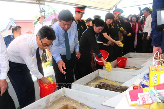 Truy điệu, an táng hài cốt liệt sỹ tại Nghĩa trang Liệt sỹ Quốc gia Vị Xuyên