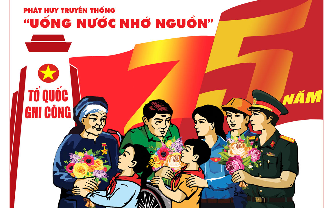 Tổ chức triển lãm 75 năm đền ơn đáp nghĩa