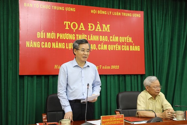 Tọa đàm “Đổi mới phương thức lãnh đạo, cầm quyền, nâng cao năng lực lãnh đạo, cầm quyền của Đảng”