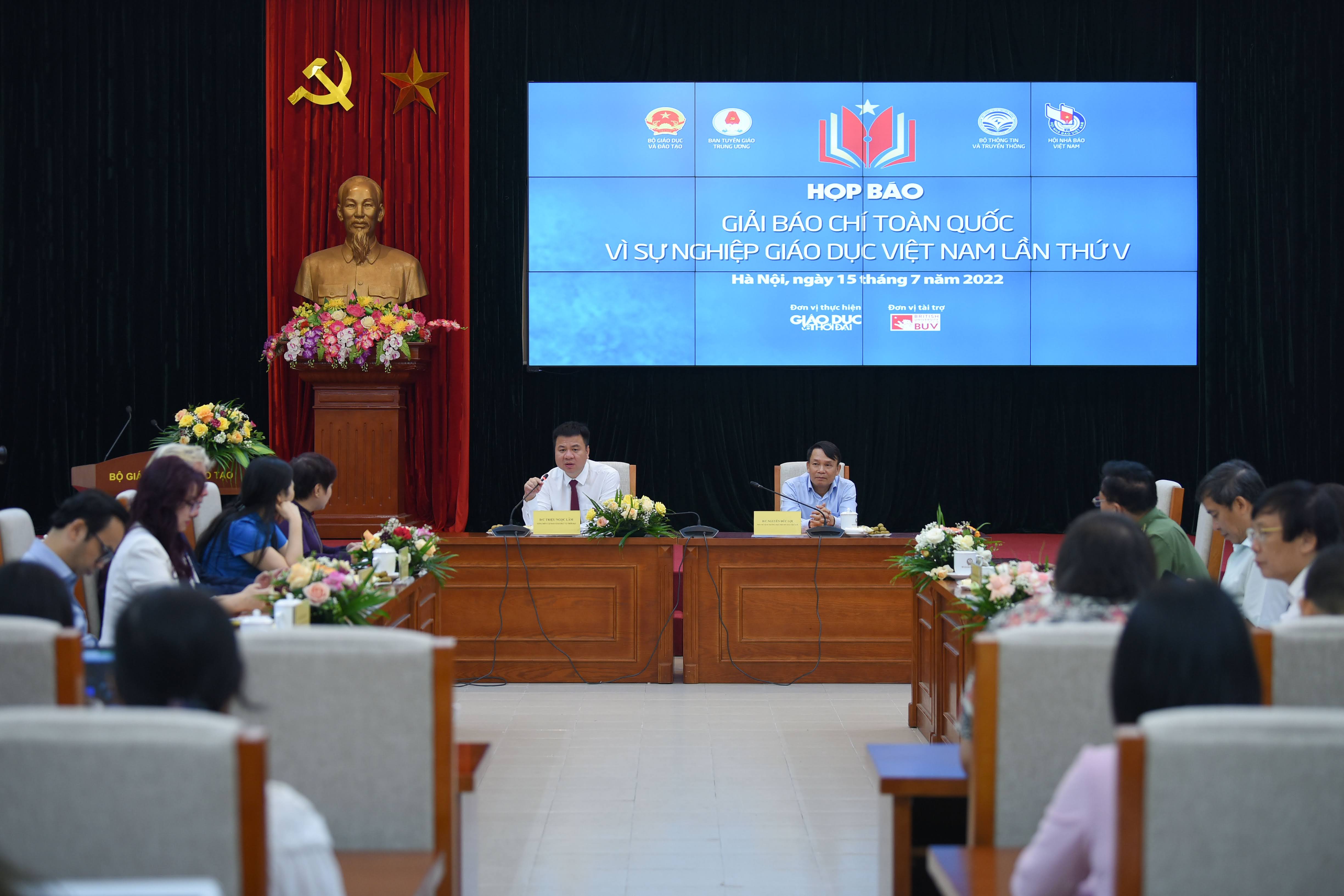 Phát động Giải Báo chí toàn quốc “Vì sự nghiệp Giáo dục Việt Nam” năm 2022