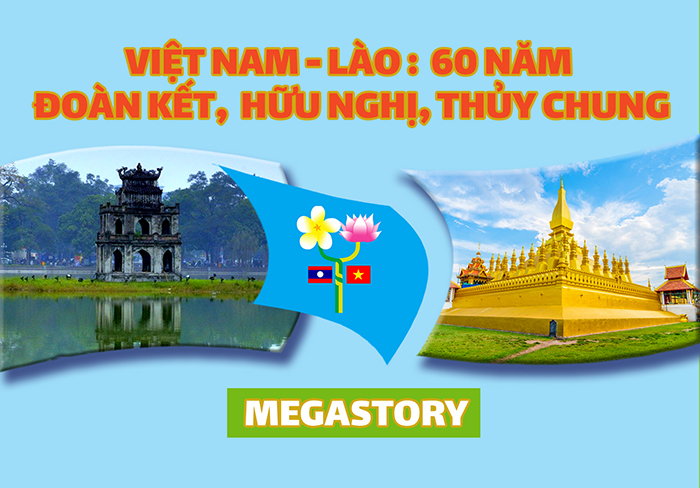 Infographic Việt Nam - Lào 60 năm đoàn kết, hữu nghị, thuỷ chung