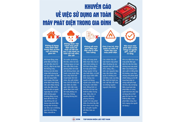 Lưu ý sử dụng an toàn máy phát điện trong gia đình an toàn
