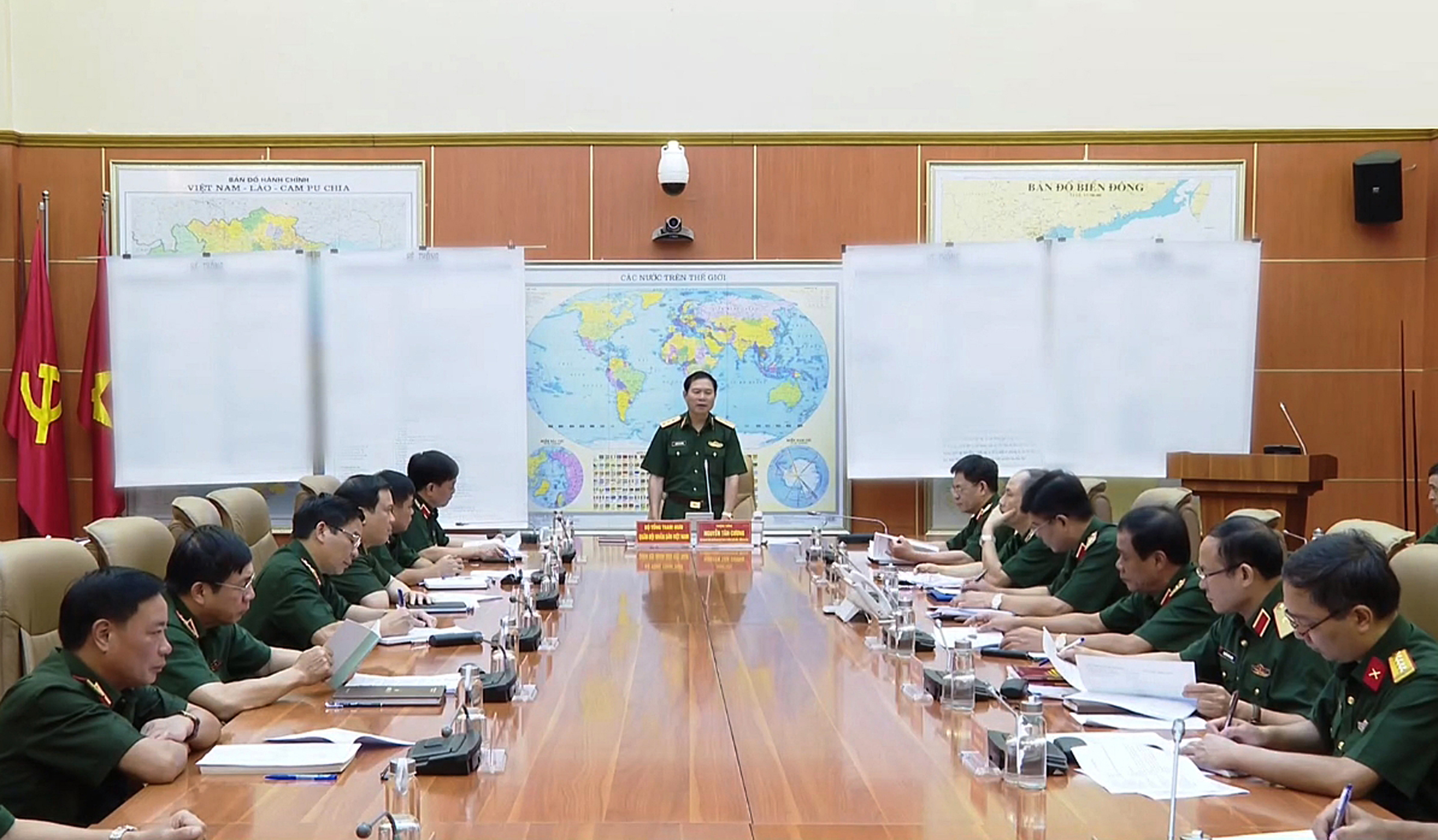 Thống nhất hệ thống văn kiện chỉ đạo diễn tập cho các học viện, nhà trường quân đội