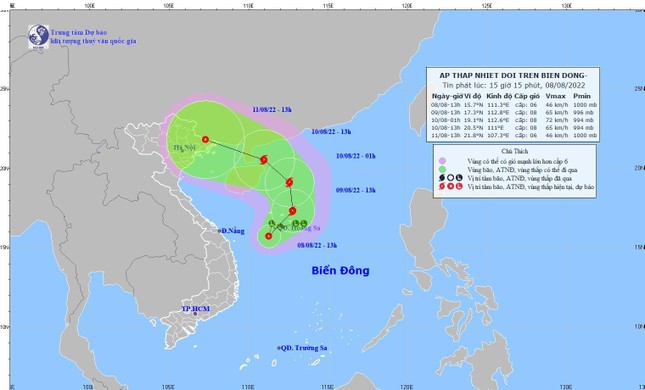 Áp thấp nhiệt đới hình thành trên Biển Đông, khả năng mạnh lên thành bão