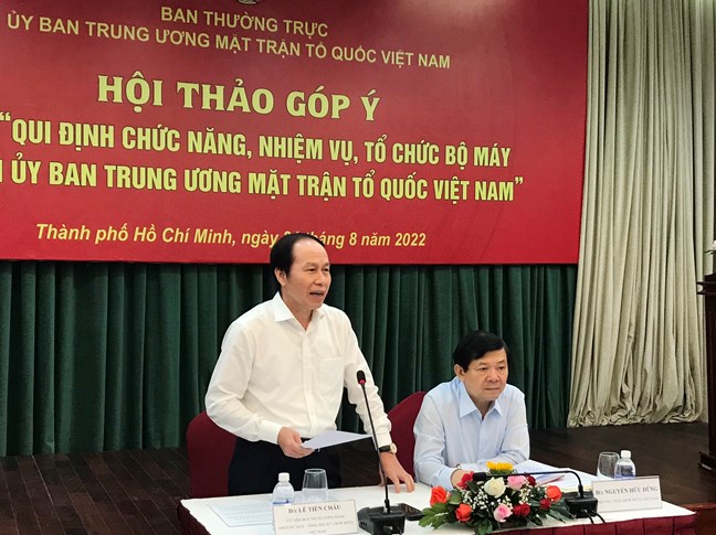 Đổi mới tổ chức bộ máy phải phù hợp với nhiệm vụ công tác Mặt trận trong tình hình mới
