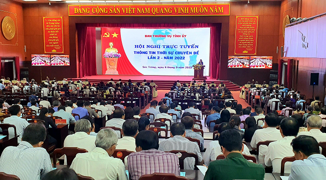 Sóc Trăng Tổ chức Hội nghị trực tuyến thông tin thời sự chuyên đề