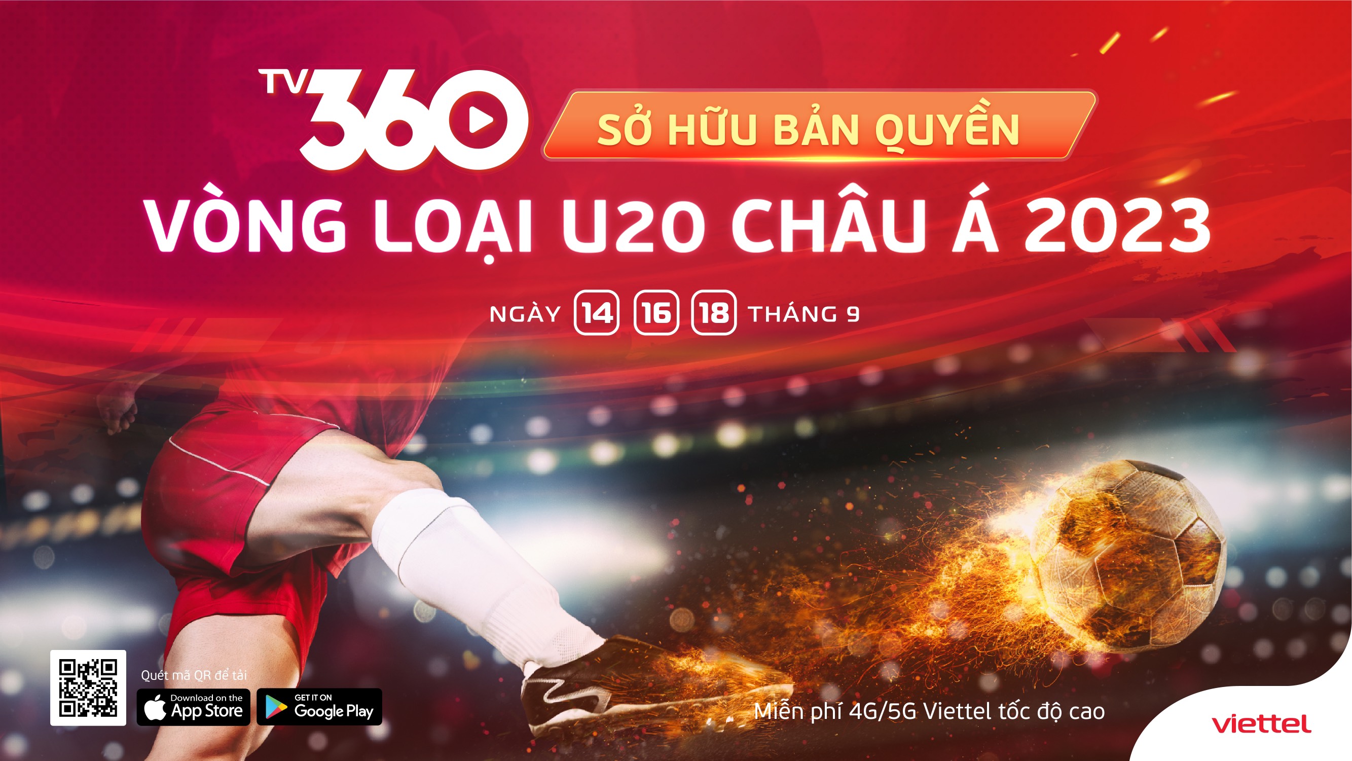 Phát sóng toàn bộ 6 trận đấu Bảng F Vòng loại U20 Châu Á 2023