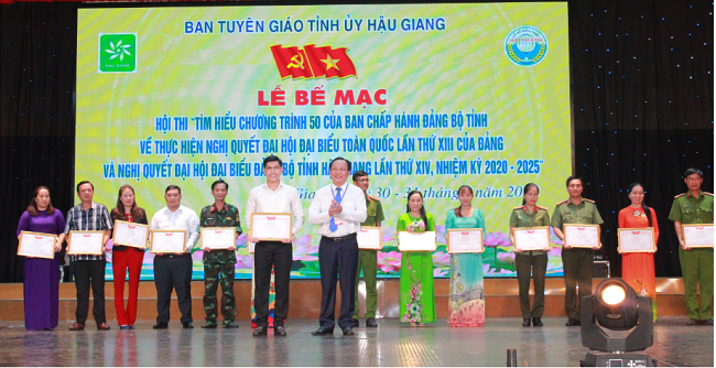 Hậu Giang bế mạc Hội thi tìm hiểu Chương trình 50-CTr TU