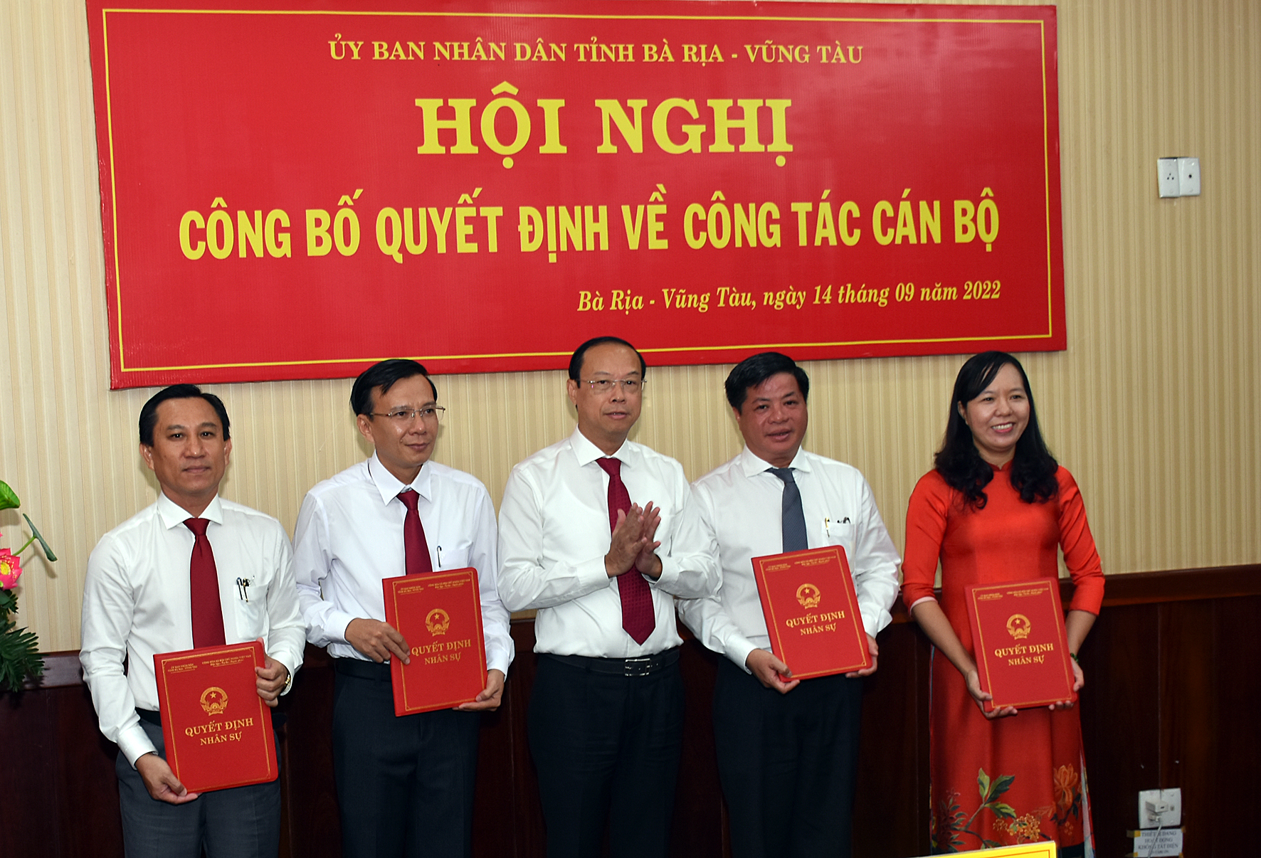Bà Rịa- Vũng Tàu trao Quyết định về công tác cán bộ