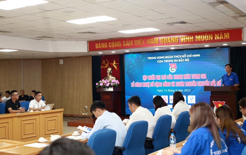 Tập huấn cho cán bộ Đoàn, thanh niên cụm Trung du Bắc Bộ về chuyển đổi số