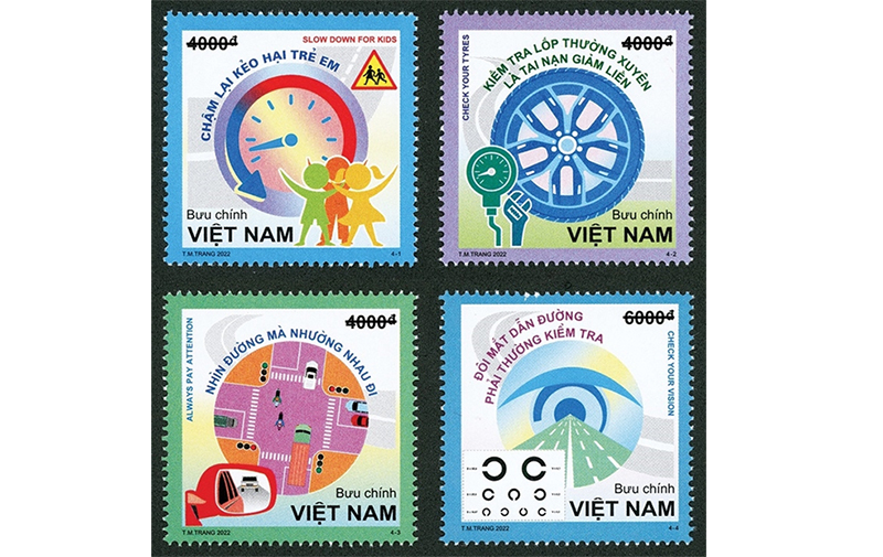 Phát hành bộ tem An toàn giao thông đường bộ