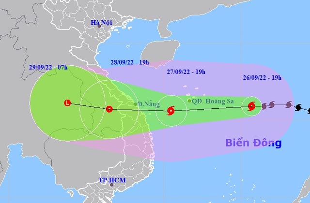 Bão số 4 tăng 2 cấp, di chuyển nhanh, hoàn lưu rộng