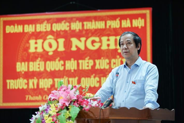 Bộ trưởng Bộ GD ĐT tiếp xúc cử tri thành phố Hà Nội
