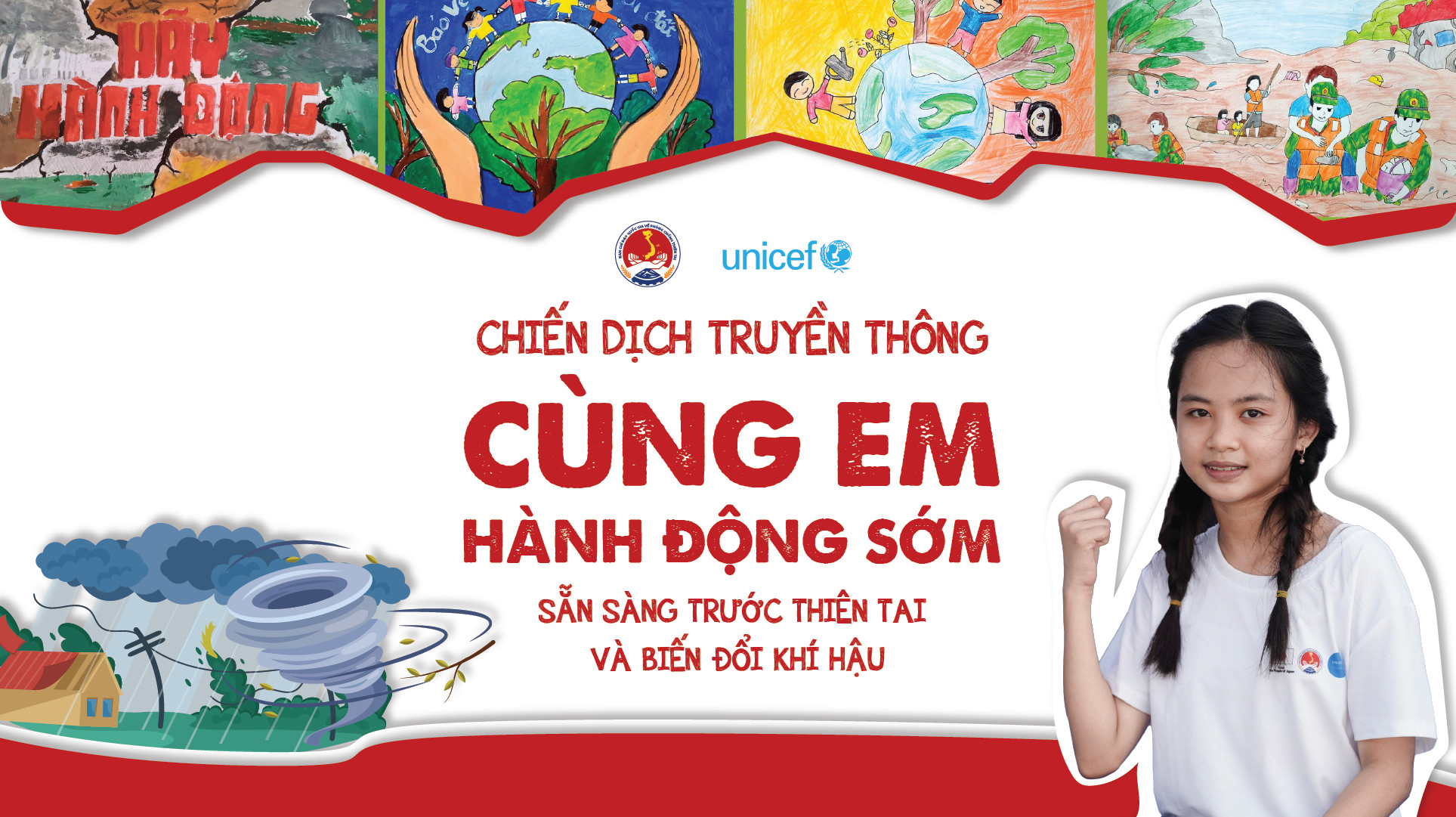 “Cùng em hành động sớm - Sẵn sàng trước thiên tai và biến đổi khí hậu”