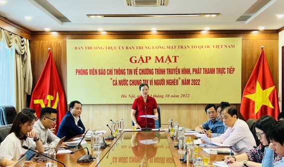 Chương trình  Cả nước chung tay vì người nghèo năm 2022 diễn ra tối 17 10