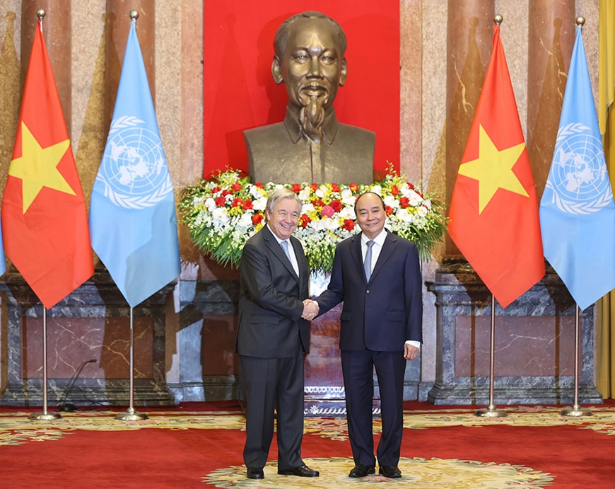 Lễ đón chính thức Tổng Thư ký Liên hợp quốc António Guterres