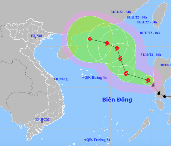 Bão số 7 giật cấp 12 và có xu hướng mạnh dần