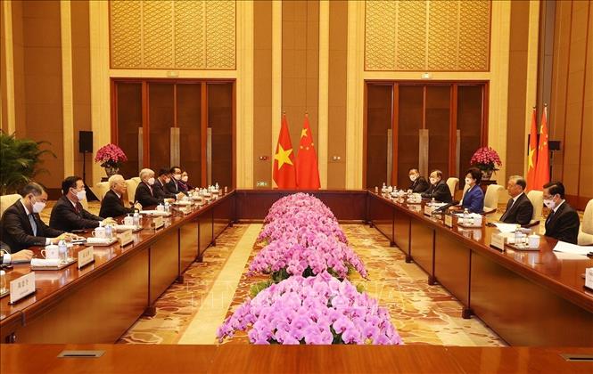 Tổng Bí thư Nguyễn Phú Trọng hội kiến Chủ tịch Chính hiệp Trung Quốc