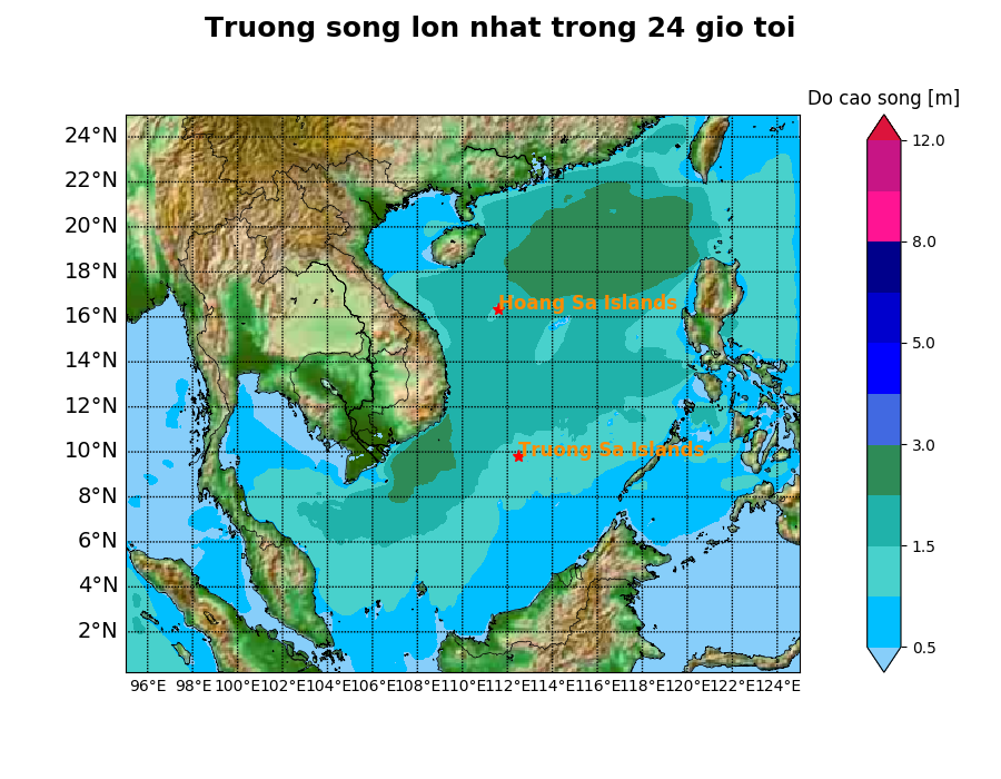 Tin dự báo sóng biển trong ngày 10 11 2022