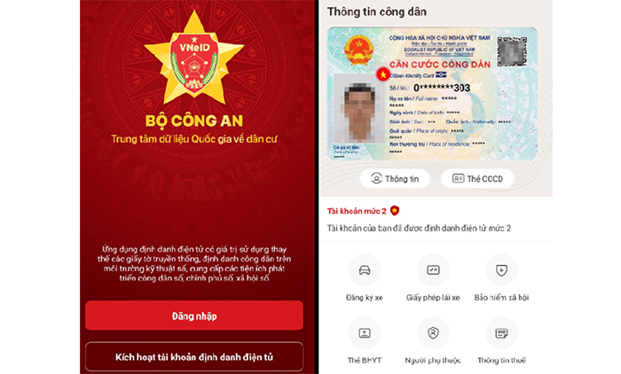 Ứng dụng VNeID có thực hiện các giao dịch thay CCCD không