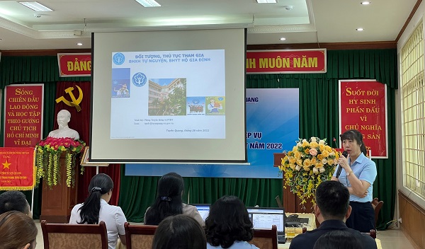 Tuyên Quang Bồi dưỡng, tập huấn nghiệp vụ đối với người làm nhân viên thu BHXH, BHYT năm 2022
