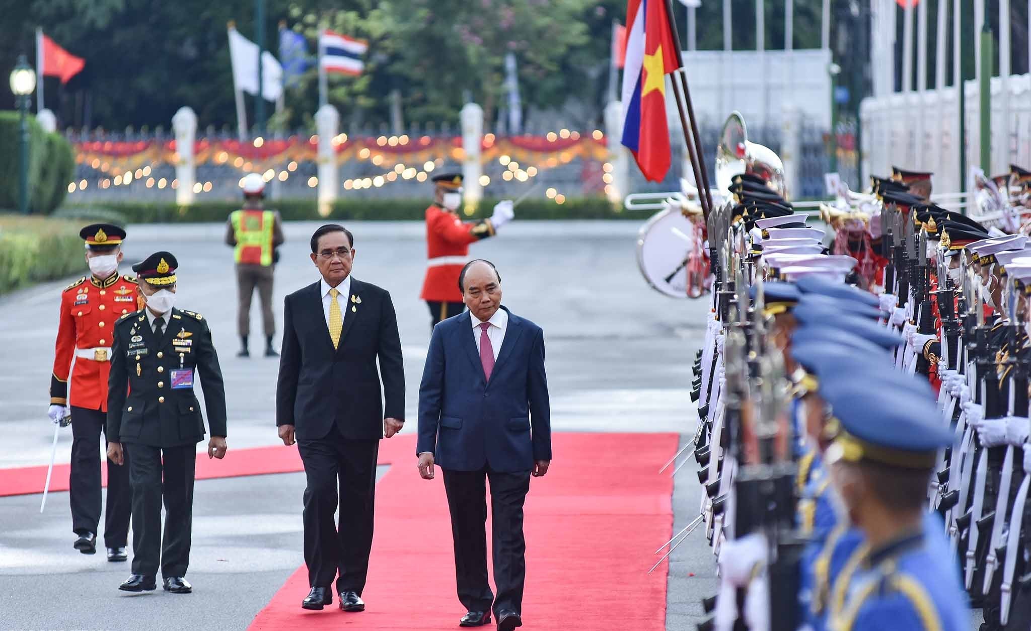 Chủ tịch nước Nguyễn Xuân Phúc hội đàm với Thủ tướng Thái Lan