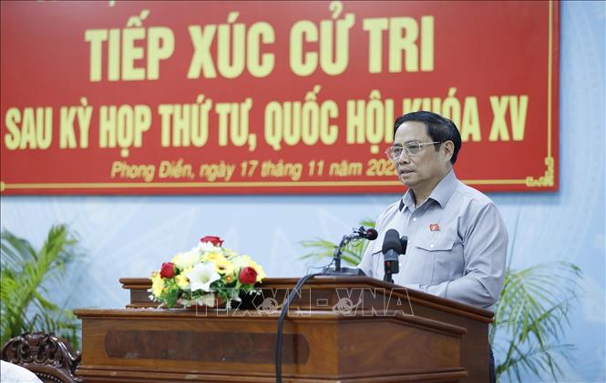 Thủ tướng Phạm Minh Chính tiếp xúc cử tri thành phố Cần Thơ
