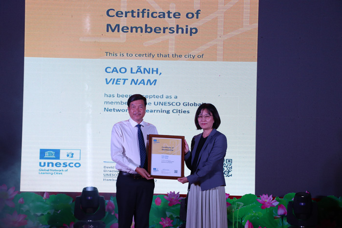 Thành phố Cao Lãnh Đồng Tháp được ghi danh vào “Mạng lưới Thành phố học tập toàn cầu” của UNESCO