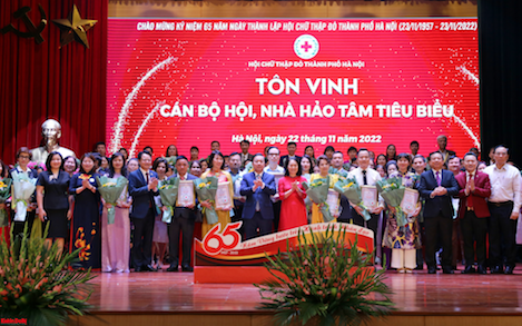 Tôn vinh 65 cán bộ, hội viên Chữ thập đỏ tiêu biểu
